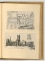 Radierte Karten und Ansichten von Wenzel Hollar, Kathedrale von Canterbury, Grundriss und Fassa…