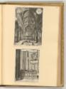 Radierte Karten und Ansichten von Wenzel Hollar, Old St Paul's Cathedral in London; Grabmal Joh…