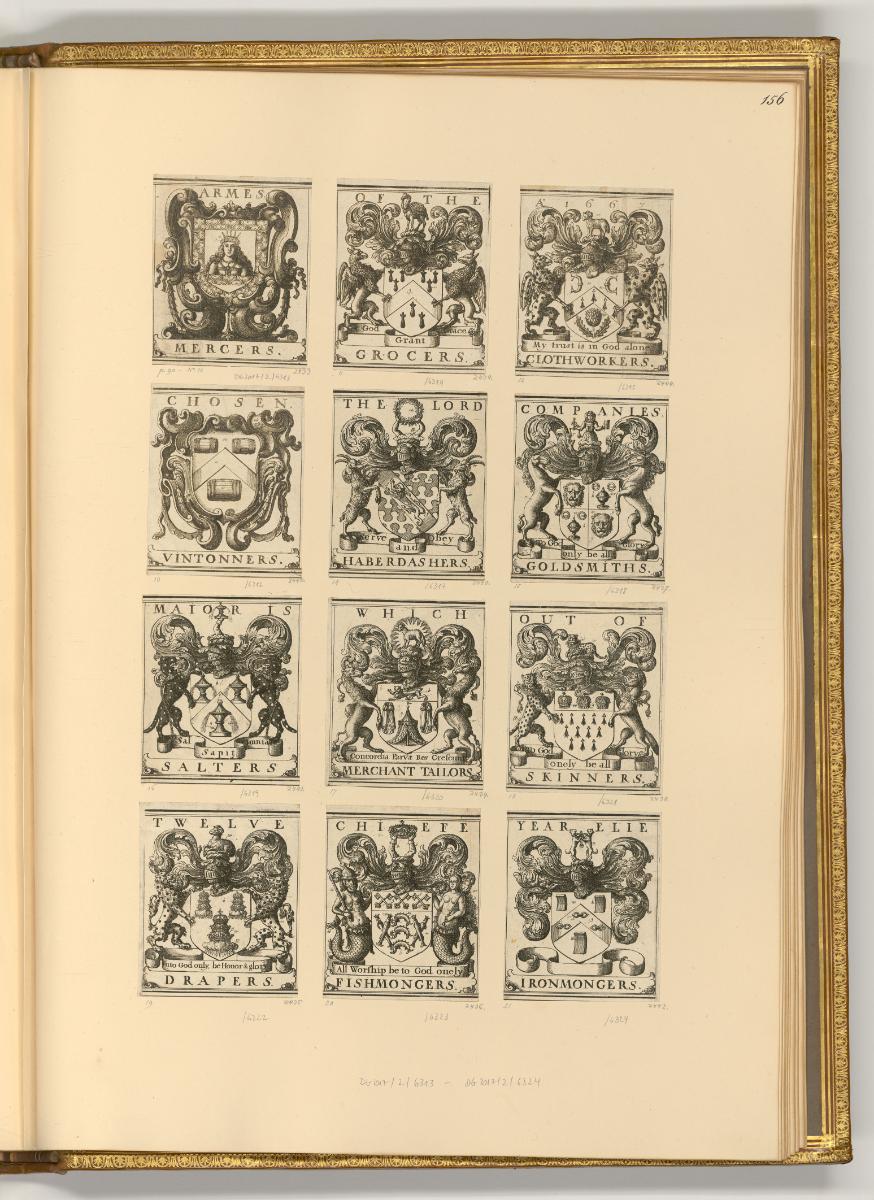 Radierte Karten und Ansichten von Wenzel Hollar, Wappenkartuschen, Inv. Nr.: Deutsch nach Sekti…