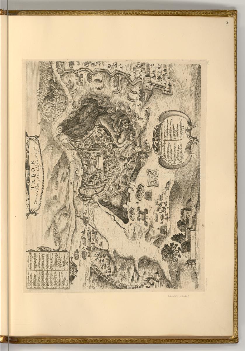 Radierte Karten und Ansichten von Wenzel Hollar, Tabor (Karte), Inv. Nr.: Deutsch nach Sektione…