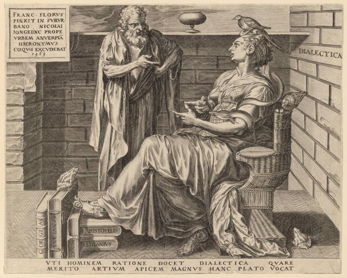 Aus der Serie "Die sieben freien Künste": Dialectica (Dialektik), Inv. Nr.: DG48030