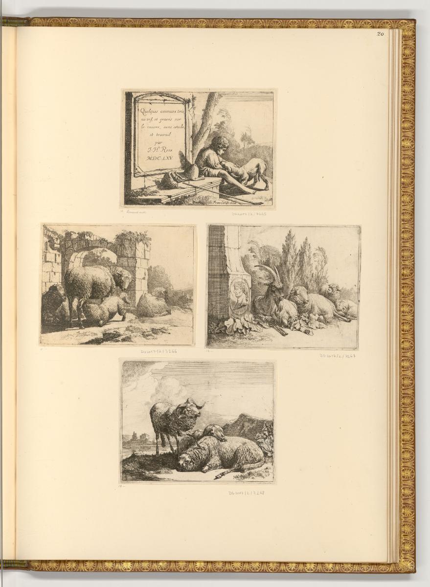 Radierungen von und nach Johann Heinrich Roos, Schafe und Ziegen, Inv. Nr.: Deutsch nach Sektio…
