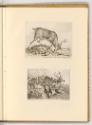 Radierungen von und nach Johann Elias Ridinger, Hirsch; Hirsch im Kampf mit Jagdhunden, Inv. Nr…