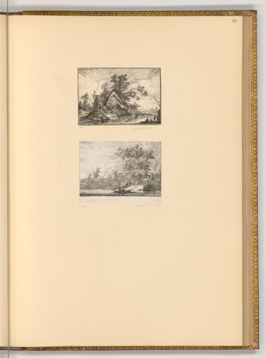 Radierungen von und nach Ferdinand und Franz Kobell, Landschaft mit Bauernhaus; Landschaft mit …