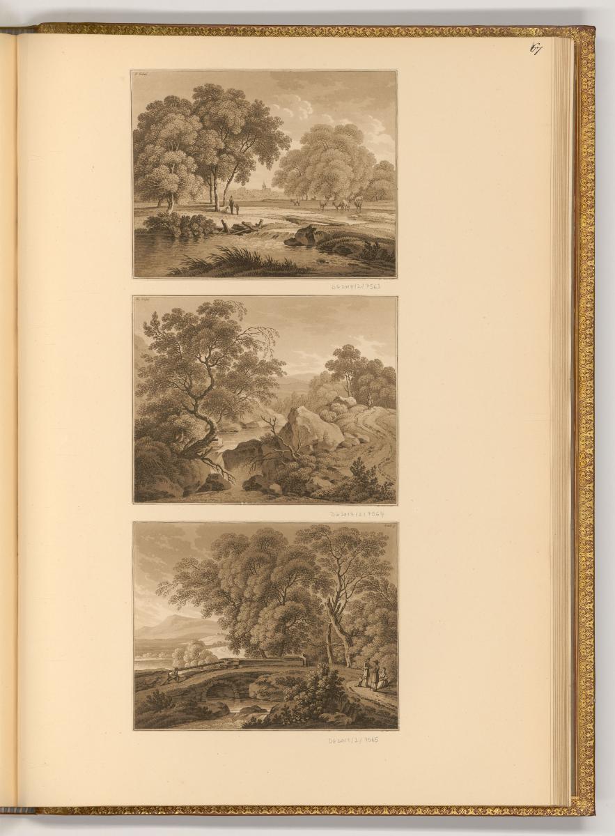 Radierungen von und nach Ferdinand und Franz Kobell, Landschaften, Inv. Nr.: Deutsch nach Sekti…