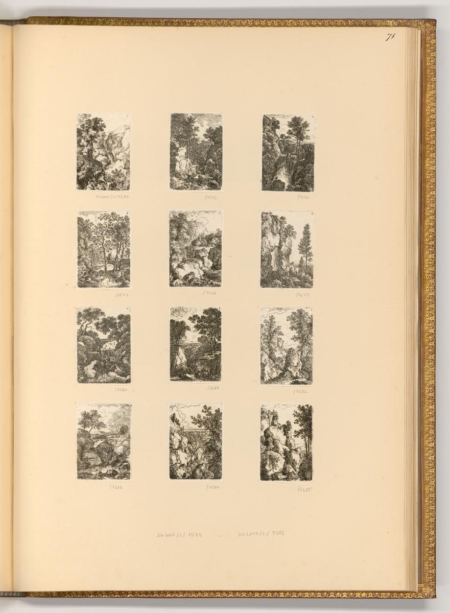 Radierungen von und nach Ferdinand und Franz Kobell, Landschaften (Hochformat), Inv. Nr.: Deuts…