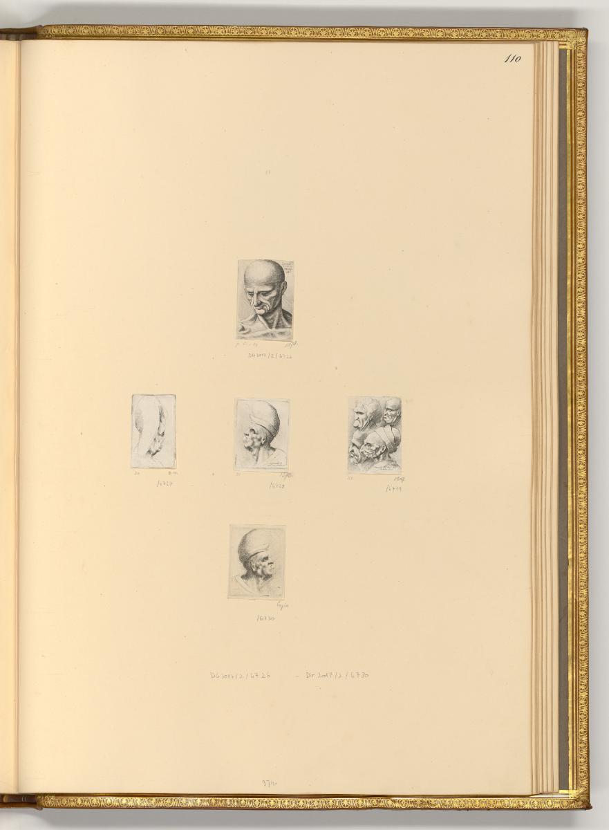 Radierte Porträts von Wenzel Hollar, Groteske Köpfe im Profil, Inv. Nr.: Deutsch nach Sektionen…