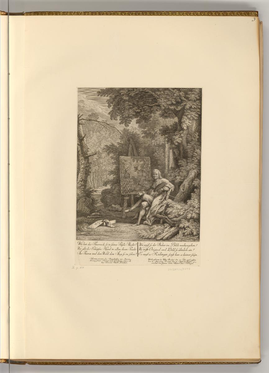 Radierungen von Johann Elias Ridinger, Porträt Johann Elias Ridinger, Inv. Nr.: Deutsch nach Se…