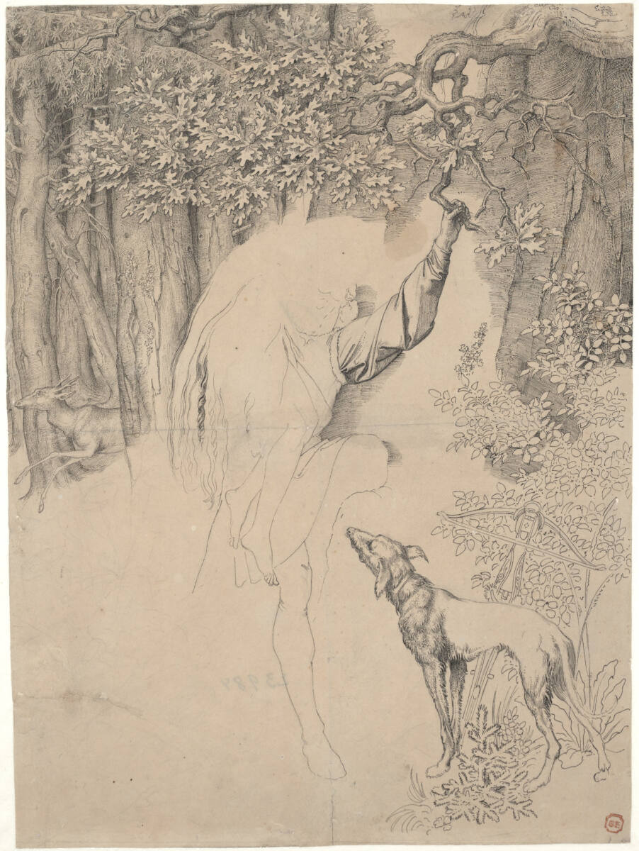 Studie zu den sieben Raben, Moritz von Schwind