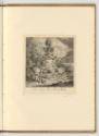 Radierungen von Johann Elias Ridinger, Kleiner vorstehender Hühnerhund auf Wachteln, Inv. Nr.: …