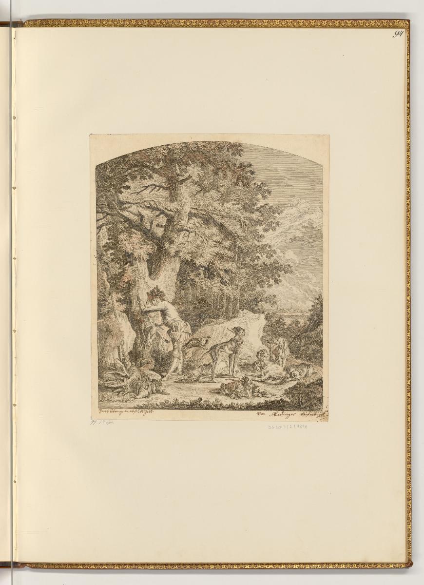Radierungen von Johann Elias Ridinger, Hasenjagd, Inv. Nr.: Deutsch nach Sektionen III/13, D/II…