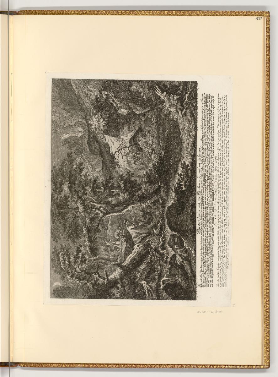 Radierungen von Johann Elias Ridinger, Wie der Tachs mit der Hauben in seinem Bau zu fangen, In…
