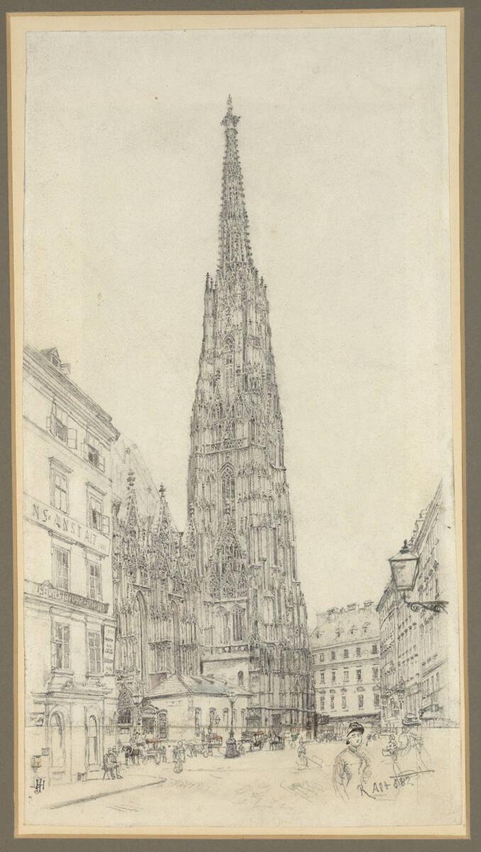 Rudolf von Alt, Der Stephansdom in Wien, Inv. Nr.: 23994r