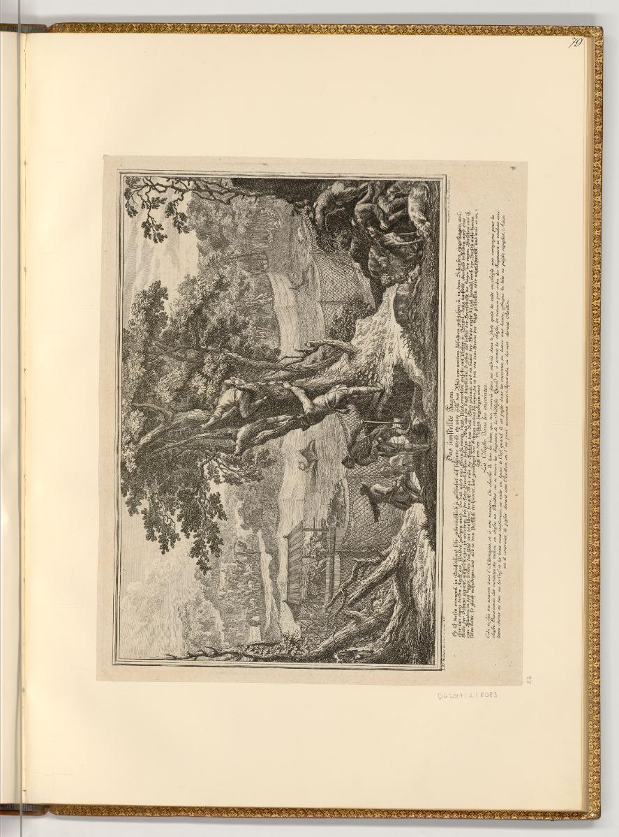 Radierungen von Johann Elias Ridinger, Das umstellte Jagen, Inv. Nr.: Deutsch nach Sektionen II…