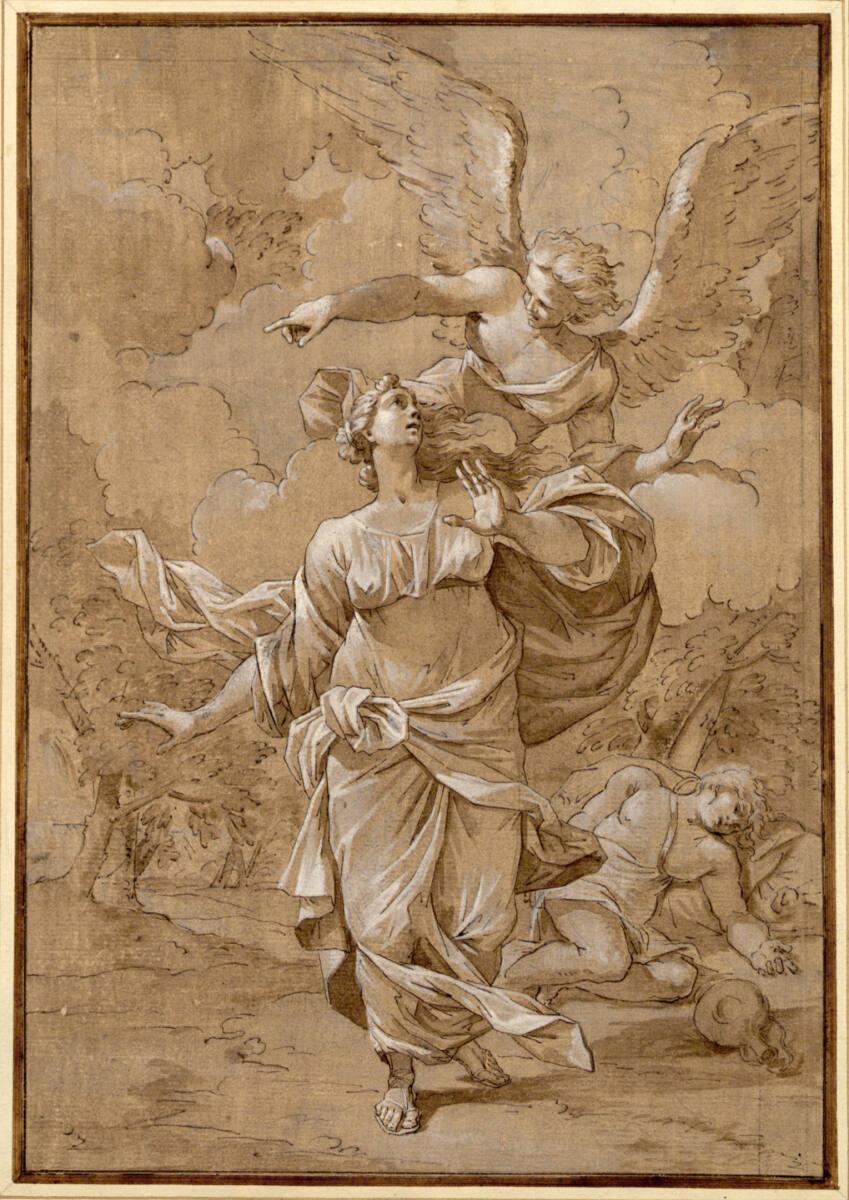 Anonym, Der Engel erscheint Hagar in der Wüste, Inv. Nr.: 1044