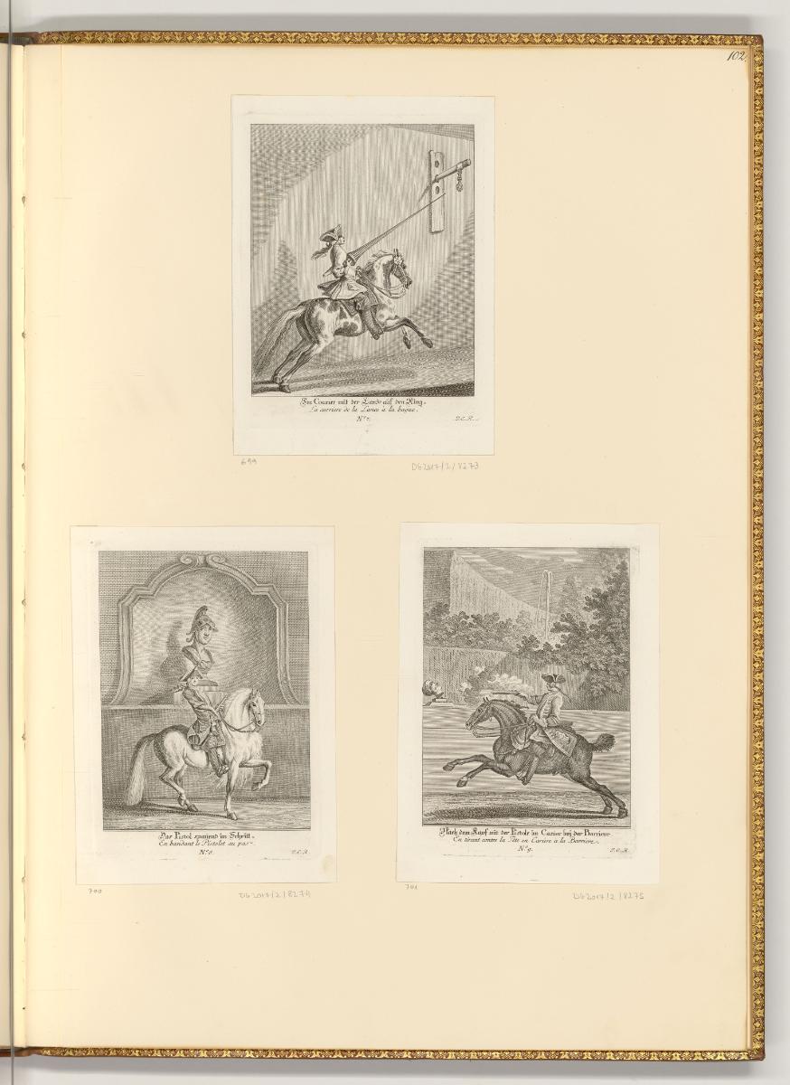 Radierungen von Johann Elias Ridinger, Pferde mit Reiter, Inv. Nr.: Deutsch nach Sektionen III/…