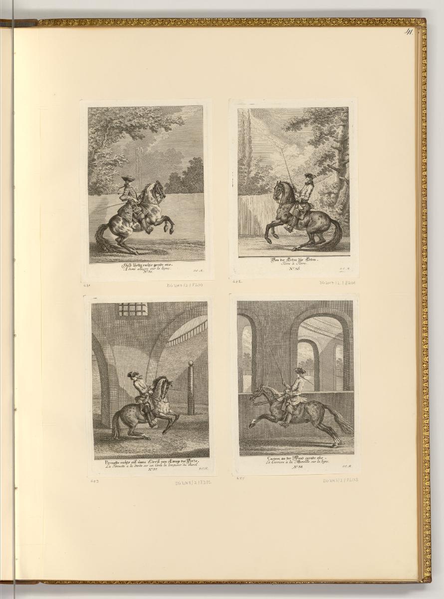 Radierungen von Johann Elias Ridinger, Pferde, Inv. Nr.: Deutsch nach Sektionen III/15, D/III/1…