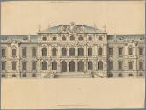 Jelgava (deutsch Mitau), herzogliches Schloss, Entwurf für Ernst Johann von Biron, Herzog von K…