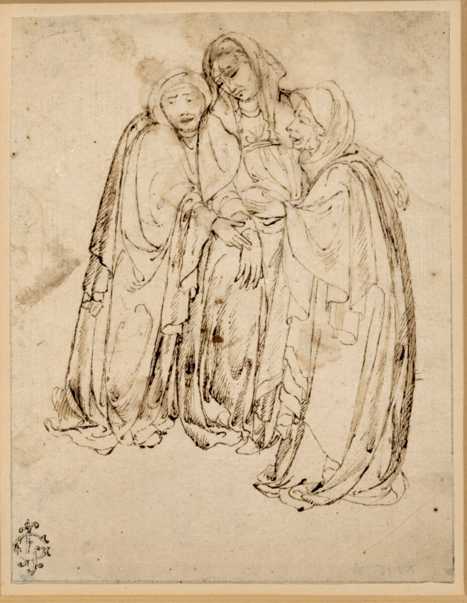 Die ohnmächtige Maria, von zwei Frauen gestützt, Giovanni Badile