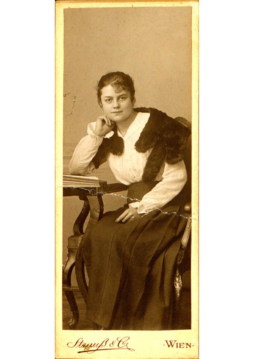 Atelier Strauss, Porträt einer Dame ("von deiner Kousine Toni"), Inv. Nr.: Foto2013/171/249