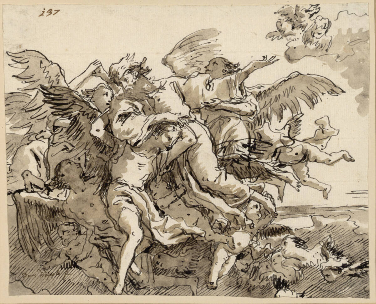 Gottvater, von Engeln getragen, Giovanni Domenico Tiepolo