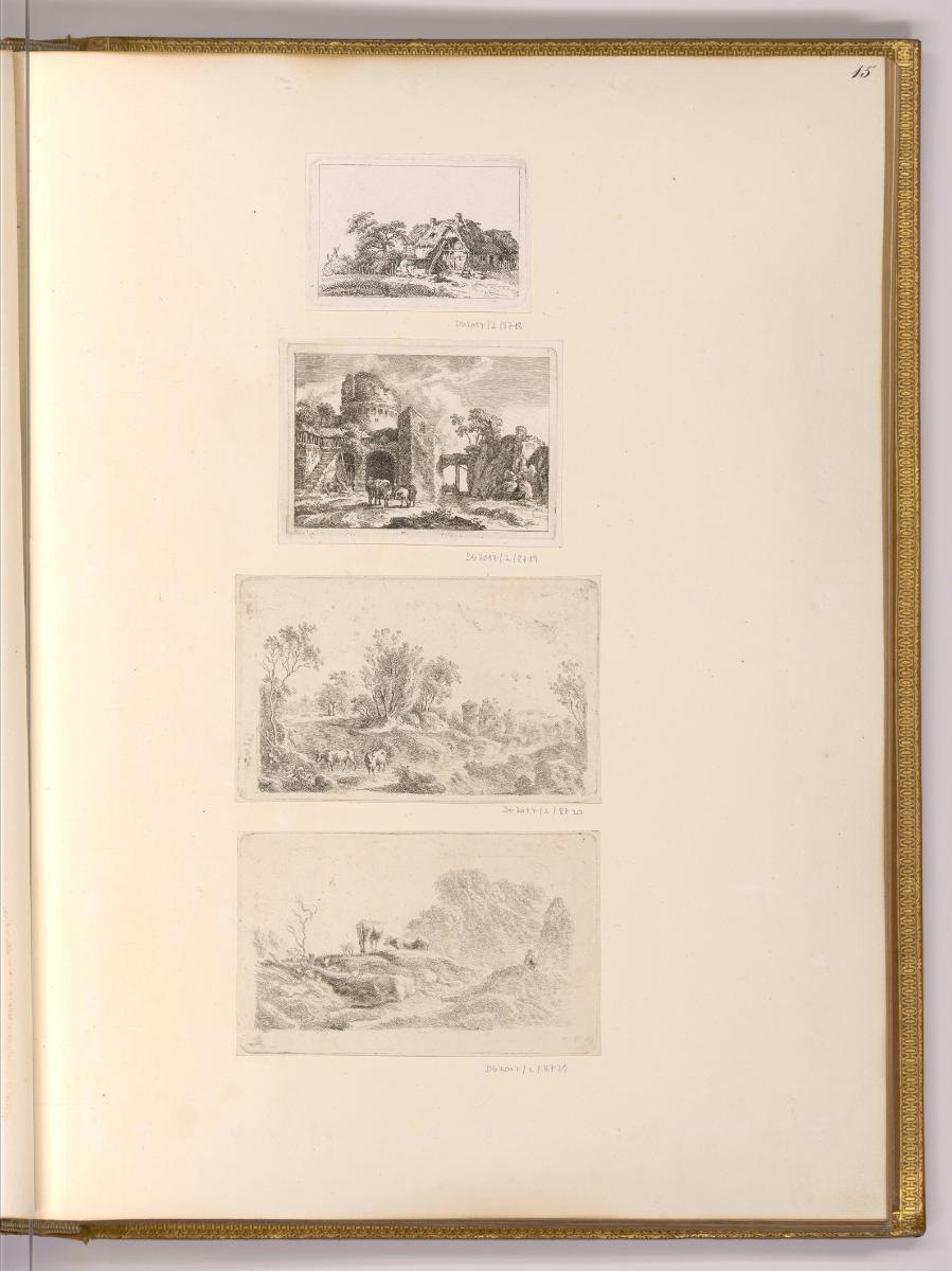 Radierungen von Carl Philipp Schallhas; Josef Abel und Franz Rechberger, Landschaften und Ruine…