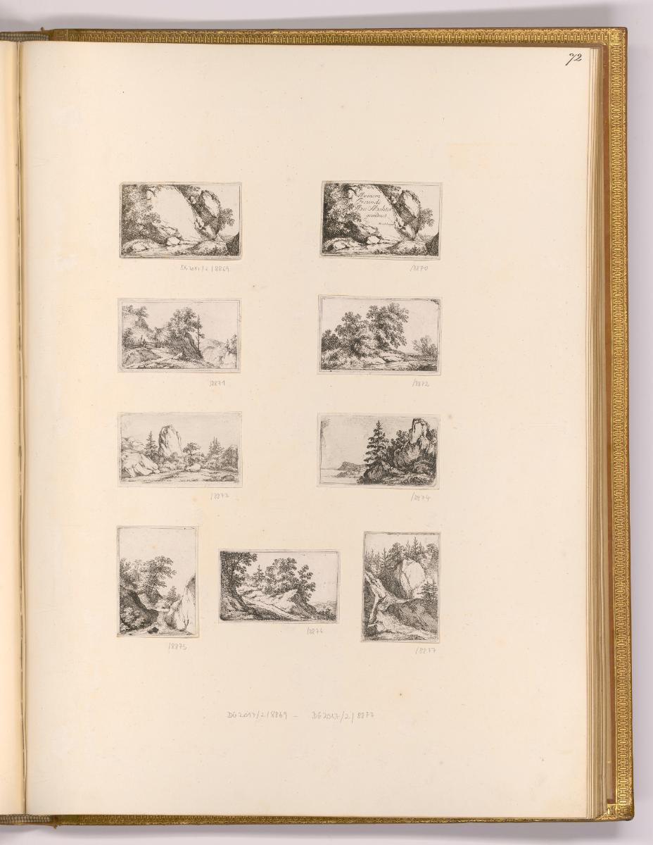 Radierungen von Carl Philipp Schallhas; Josef Abel und Franz Rechberger, Titelblatt mit Widmung…
