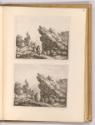 Radierungen von Carl Philipp Schallhas; Josef Abel und Franz Rechberger, Felsenlandschaften mit…