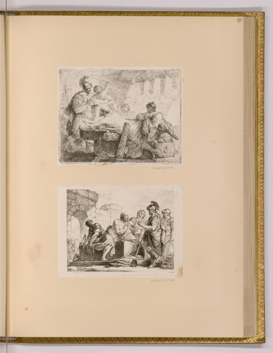 Radierungen von Bernhard Rode, Hl. Paulus wird ausgepeitscht, Inv. Nr.: Deutsch nach Sektionen …