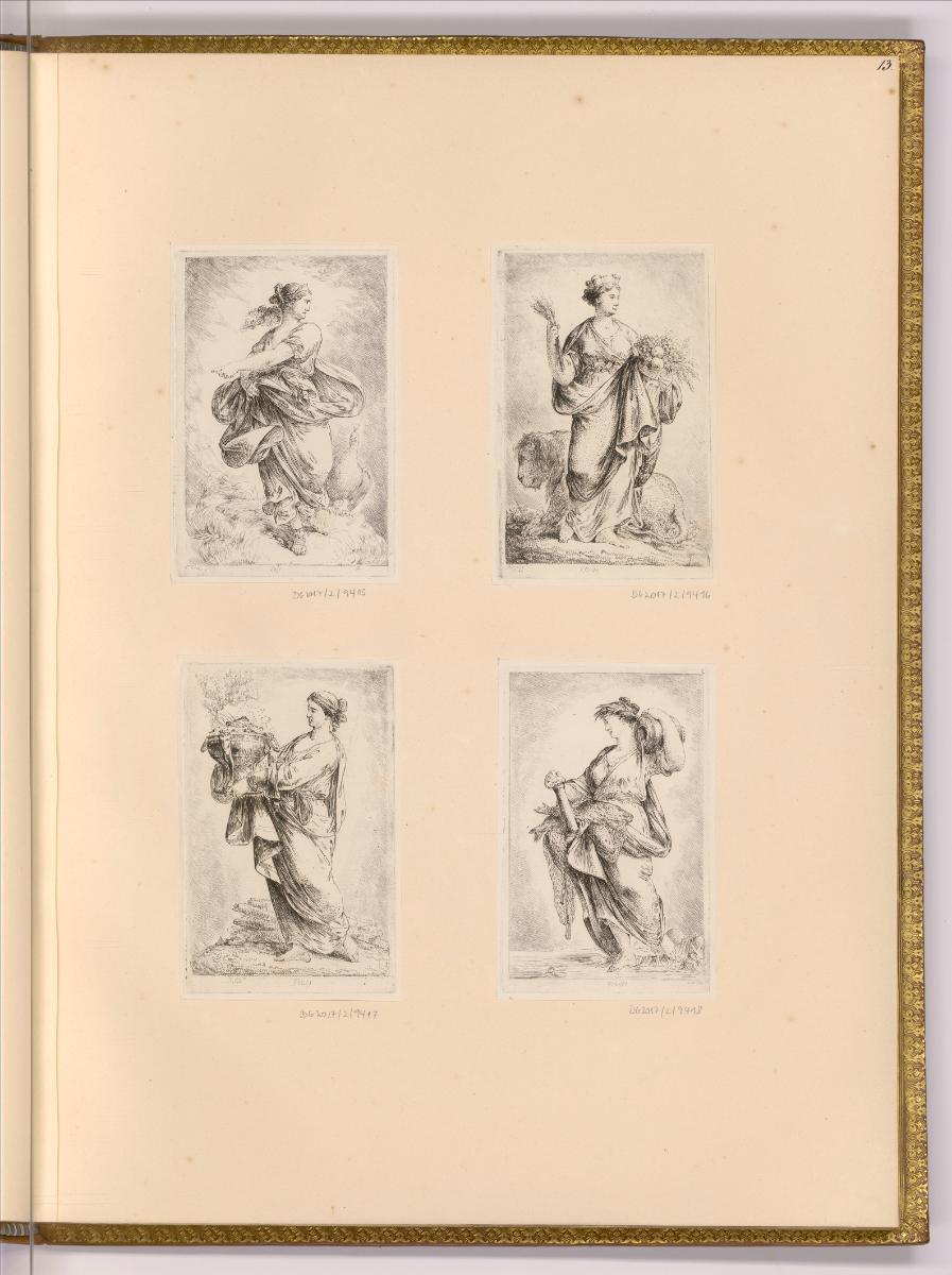 Radierungen von und nach Bernhard Rode, Die vier Elemente, Inv. Nr.: Deutsch nach Sektionen III…