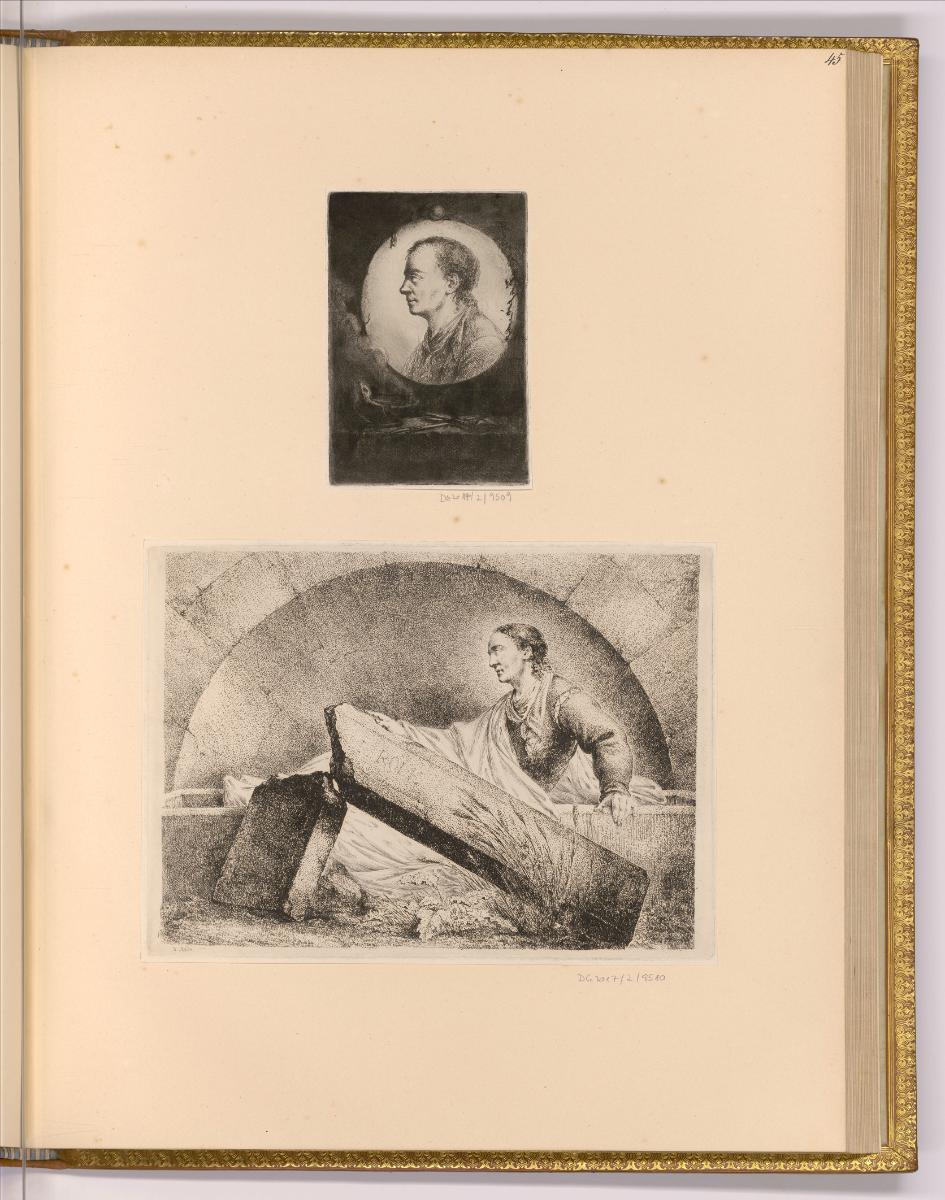 Radierungen von und nach Bernhard Rode, Porträt Johann Heinrich Rode; Johann Heinrich Rode im G…
