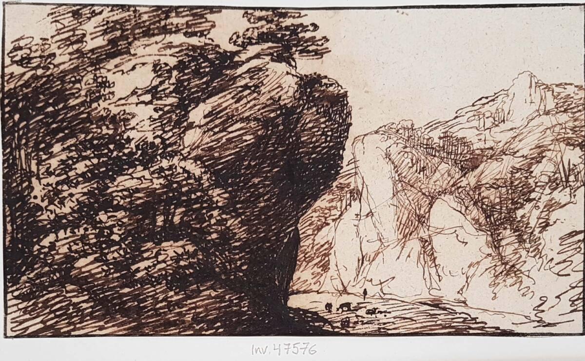 Anton Kölbl, Felsige Landschaft mit weidenden Tieren, Inv. Nr.: 47576