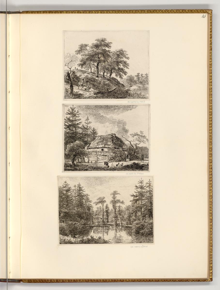Deutsche Radierungen des 18. Jahrhunderts, Ein ländliches Steinhaus mit Strohdach; Landschaften…