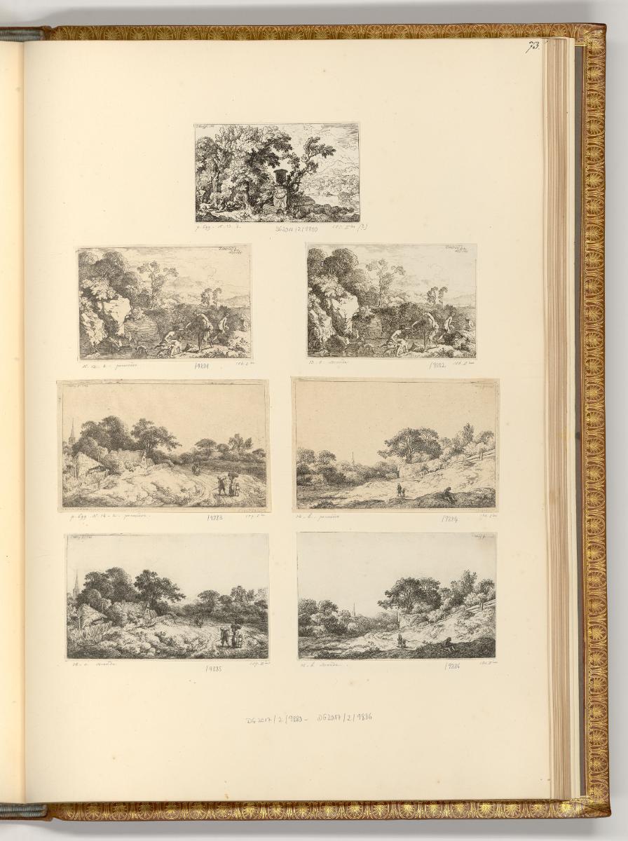 Radierungen von Christian Wilhelm Ernst Dietrich, Diverse Landschaften, Inv. Nr.: Deutsch nach …