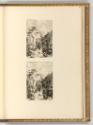 Radierungen von Christian Wilhelm Ernst Dietrich, Ruine eines antiken Säulentempels auf einem F…