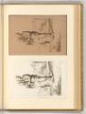 Druckgrafiken von Adam von Bartsch, Maria in Ganzfigur en face mit Kind auf dem Arm vor Landsch…