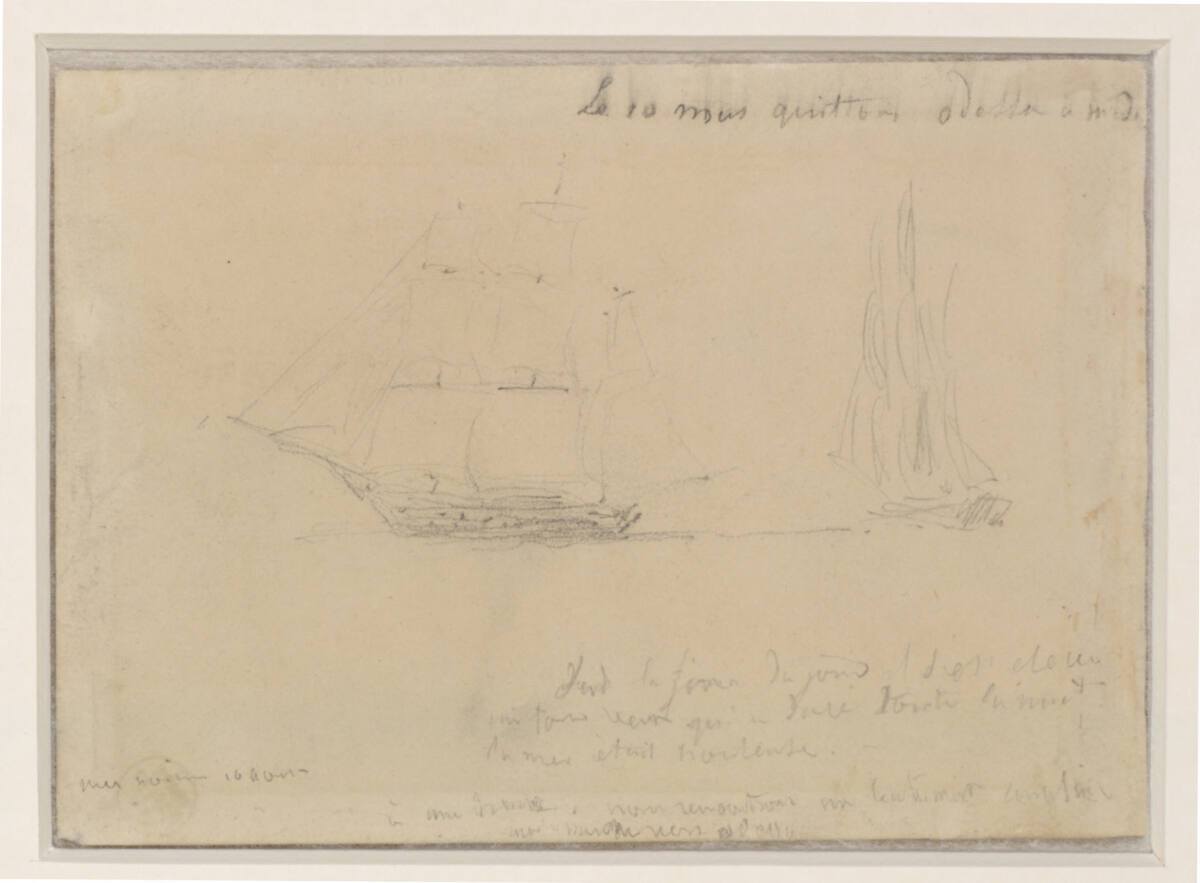 Zwei Segelschiffe, Auguste Raffet, 1837