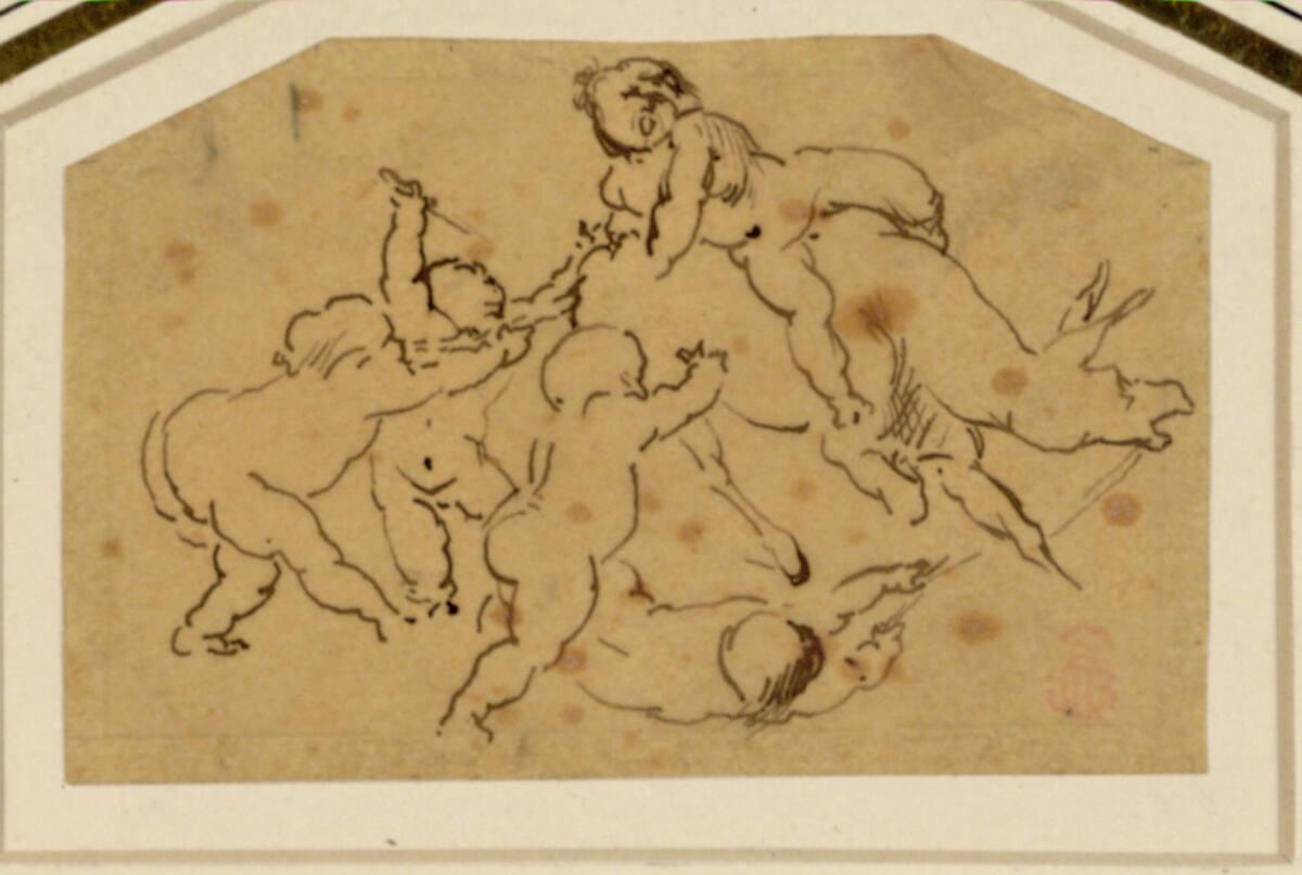Jean-Baptiste Carpeaux, Spielende nackte Kinder mit einem Esel, Inv. Nr.: 24173