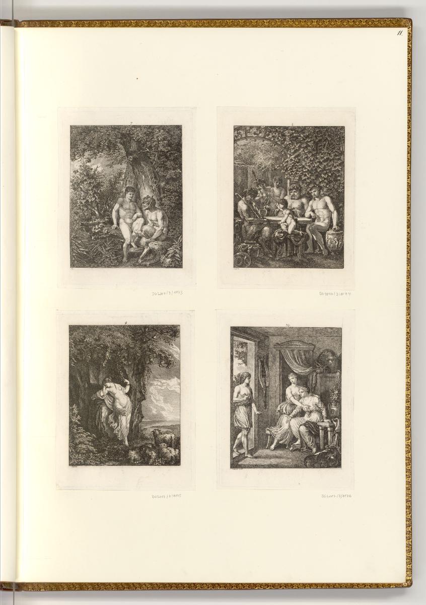 Radierungen von Salomon Gessner, Johann Rudolf Schellenberg und Carl Wilhelm Kolbe, Satyr und F…