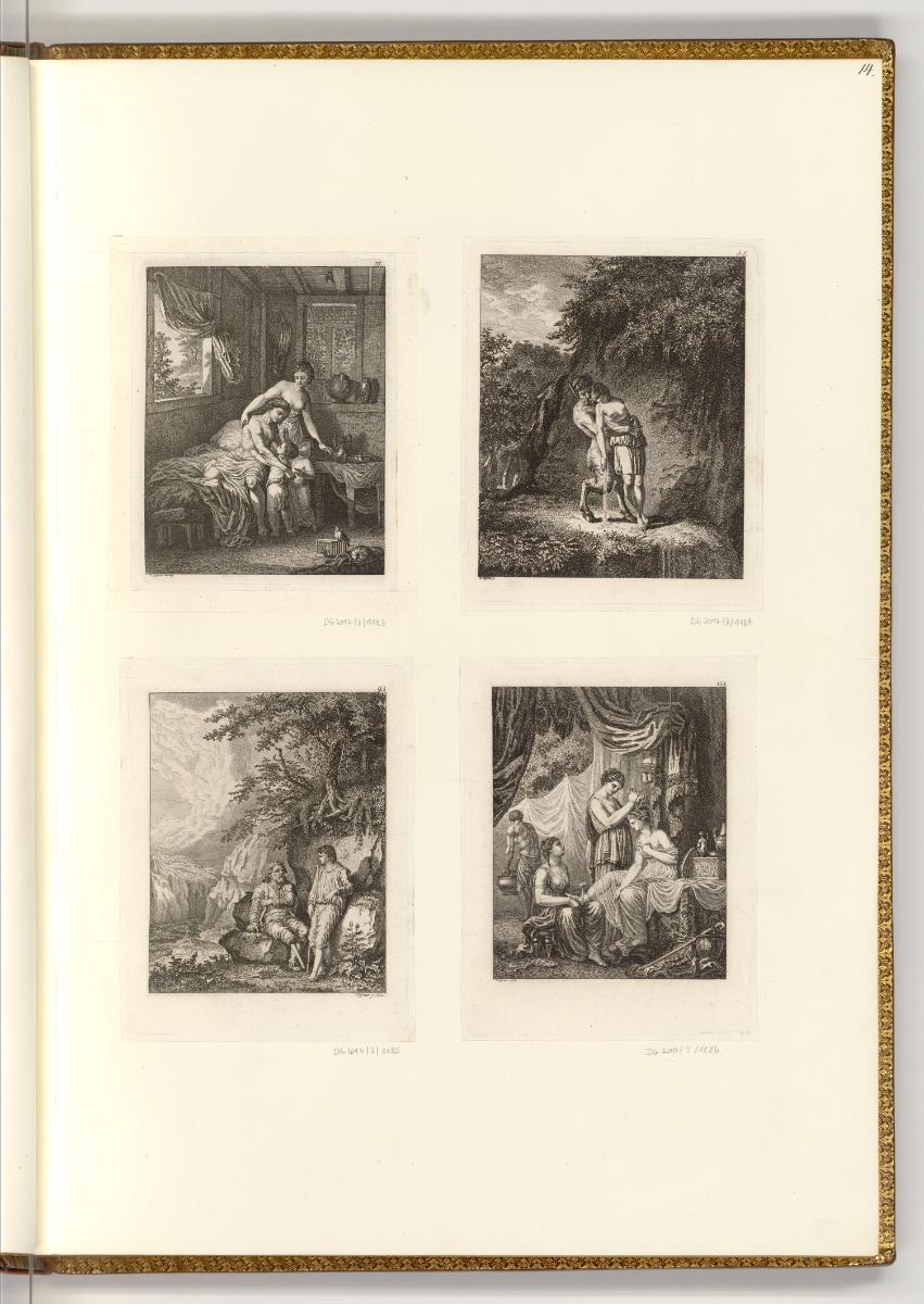 Radierungen von Salomon Gessner, Johann Rudolf Schellenberg und Carl Wilhelm Kolbe, Mythologisc…
