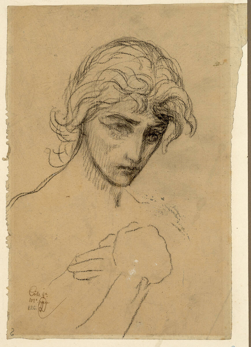 Kopf-und Händestudie für das Gemälde "Der Verlorene Sohn", Pierre Puvis de Chavannes