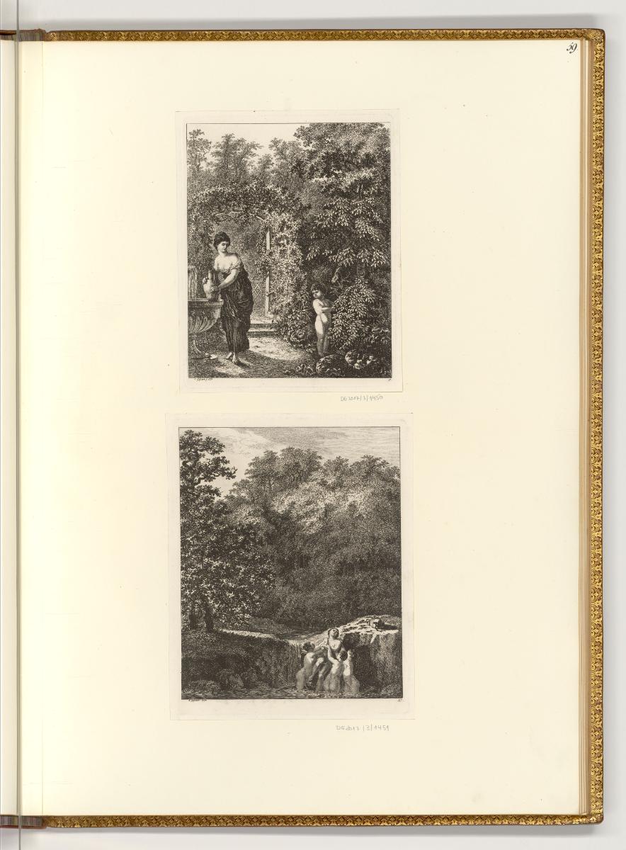 Radierungen von Salomon Gessner, Johann Rudolf Schellenberg und Carl Wilhelm Kolbe, Amor besuch…