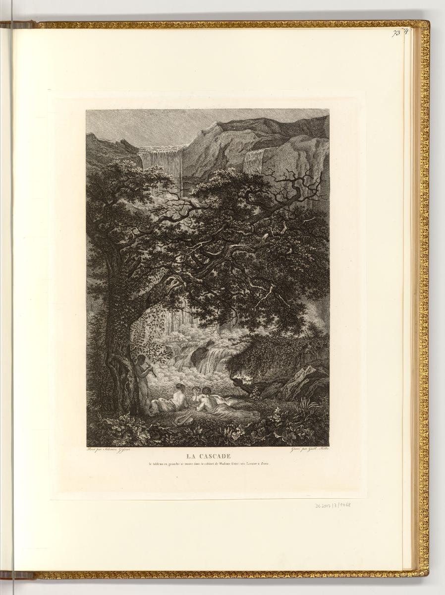Radierungen von Salomon Gessner, Johann Rudolf Schellenberg und Carl Wilhelm Kolbe, La Cascade,…