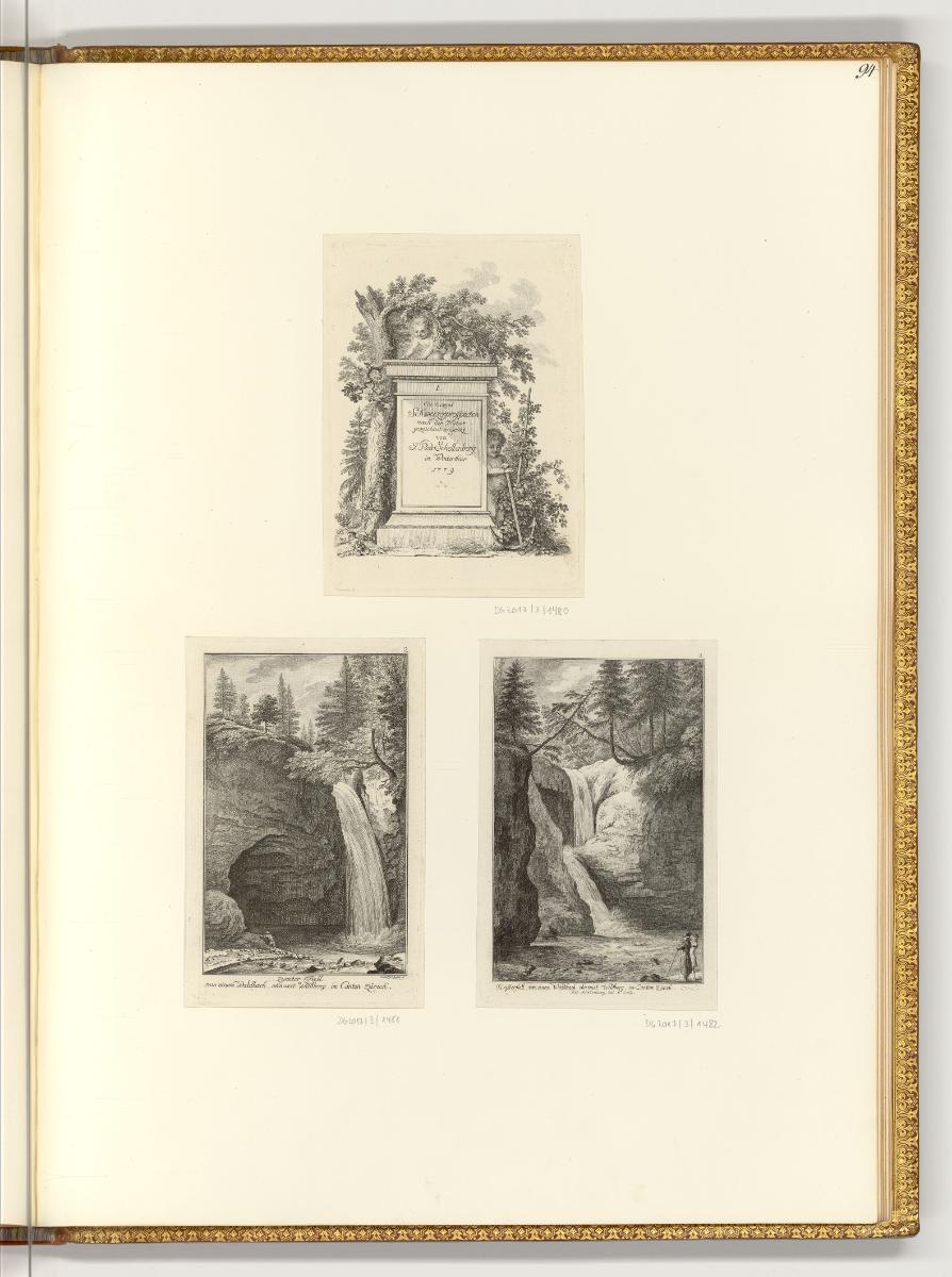 Radierungen von Salomon Gessner, Johann Rudolf Schellenberg und Carl Wilhelm Kolbe, Titelblatt,…
