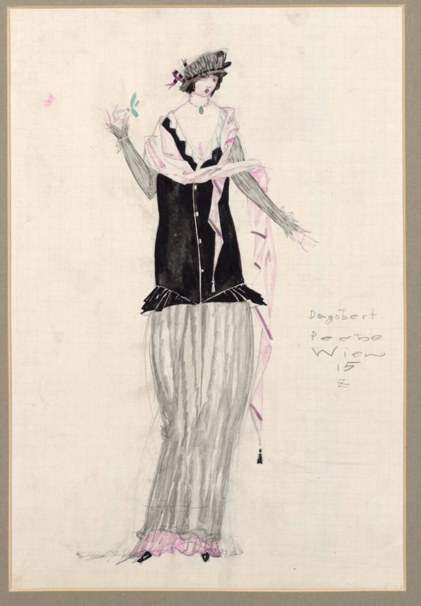 Modefigurine, Dagobert Peche, 1915