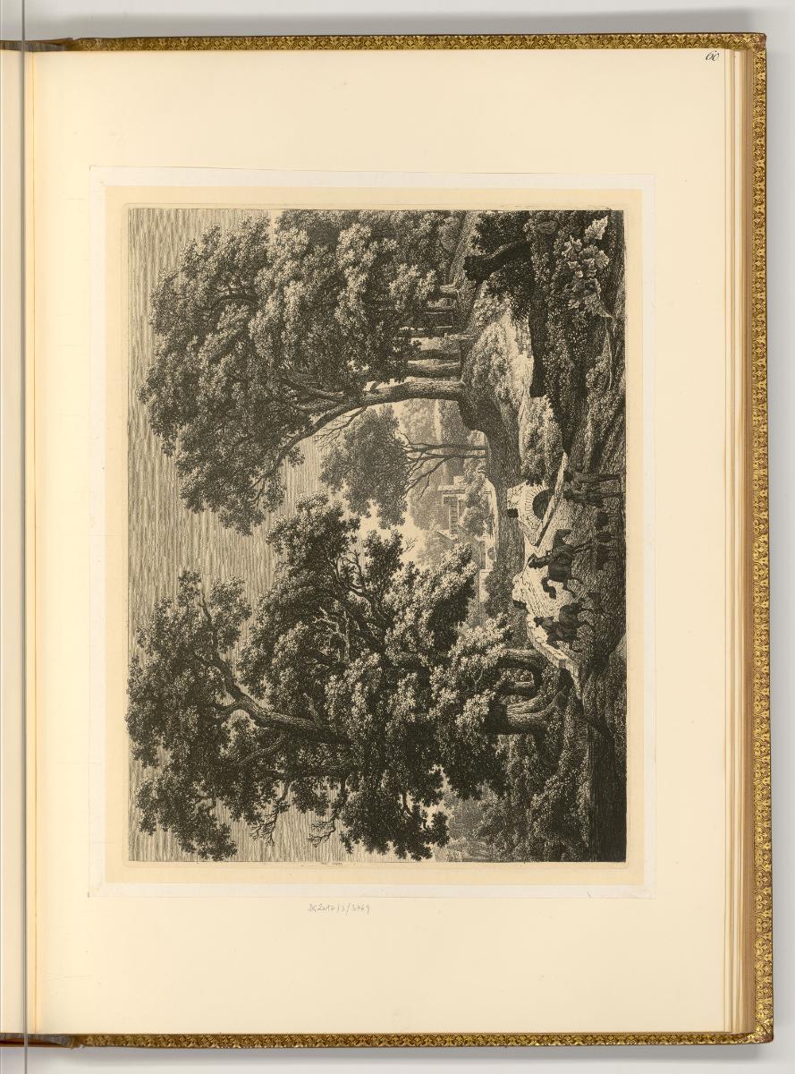 Radierungen von Karl Wilhelm Kolbe, Landschaft mit Steinbrücke und Haus, Inv. Nr.: Deutsch nach…