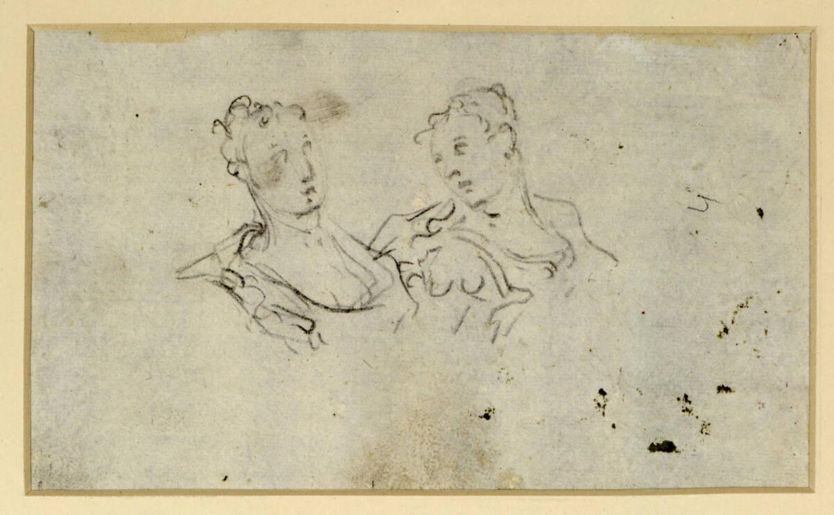 Franz Xaver Wagenschön, Bruststücke zweier Frauen (Studie), Inv. Nr.: 24248v