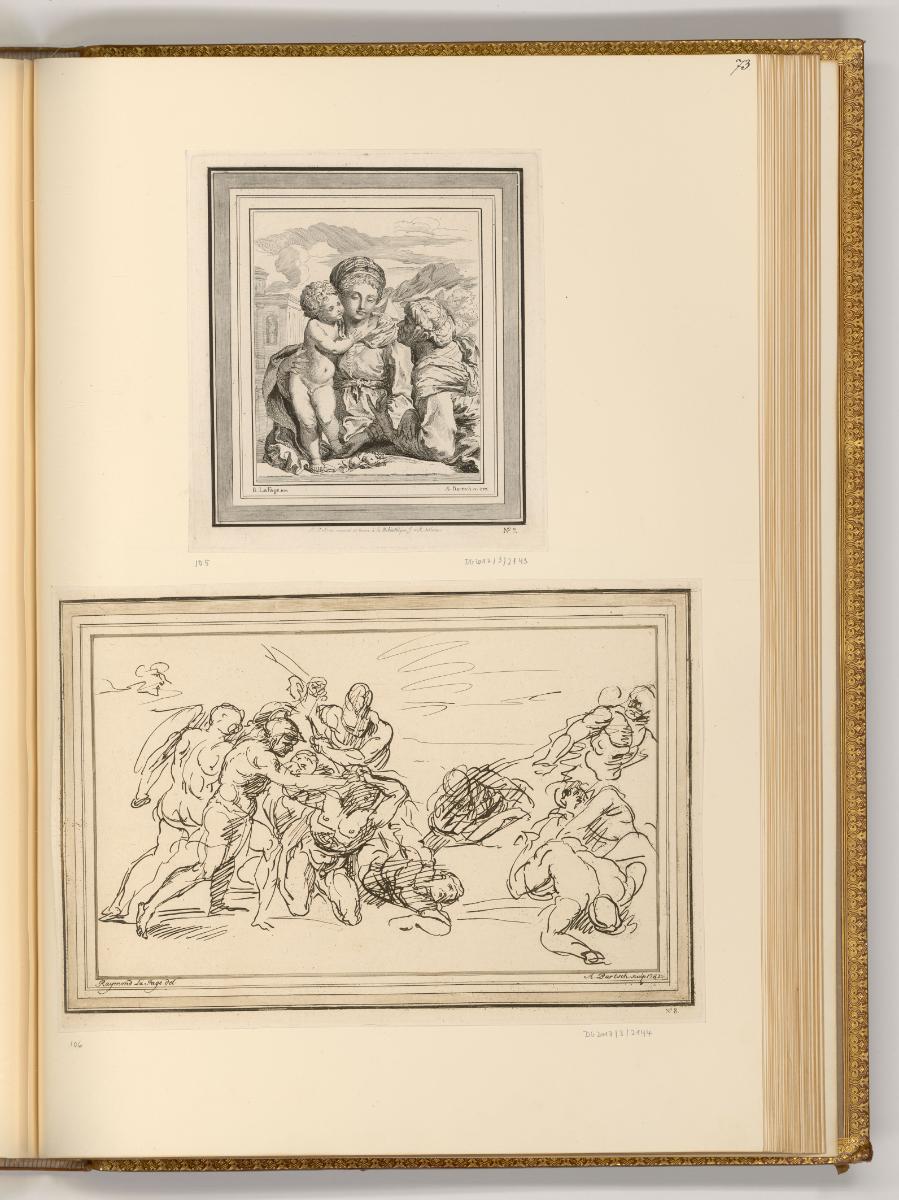Druckgrafiken von Adam von Bartsch, Maria mit dem Jesuskind und der heiligen Anna; Die Gefangen…