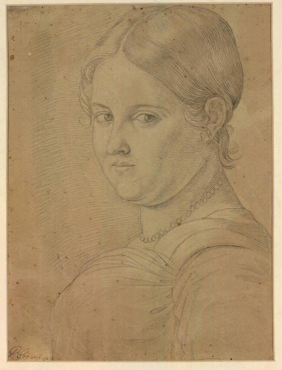 Weibliches Brustbildnis nach links, Peter von Cornelius, 1811–1818