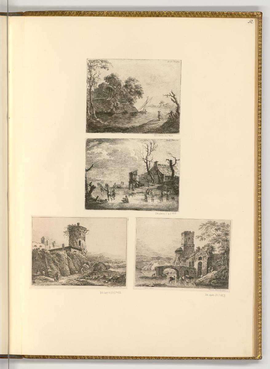Radierungen von und nach Johann Christian und Friedrich August Brand., Landschaften; Winterland…